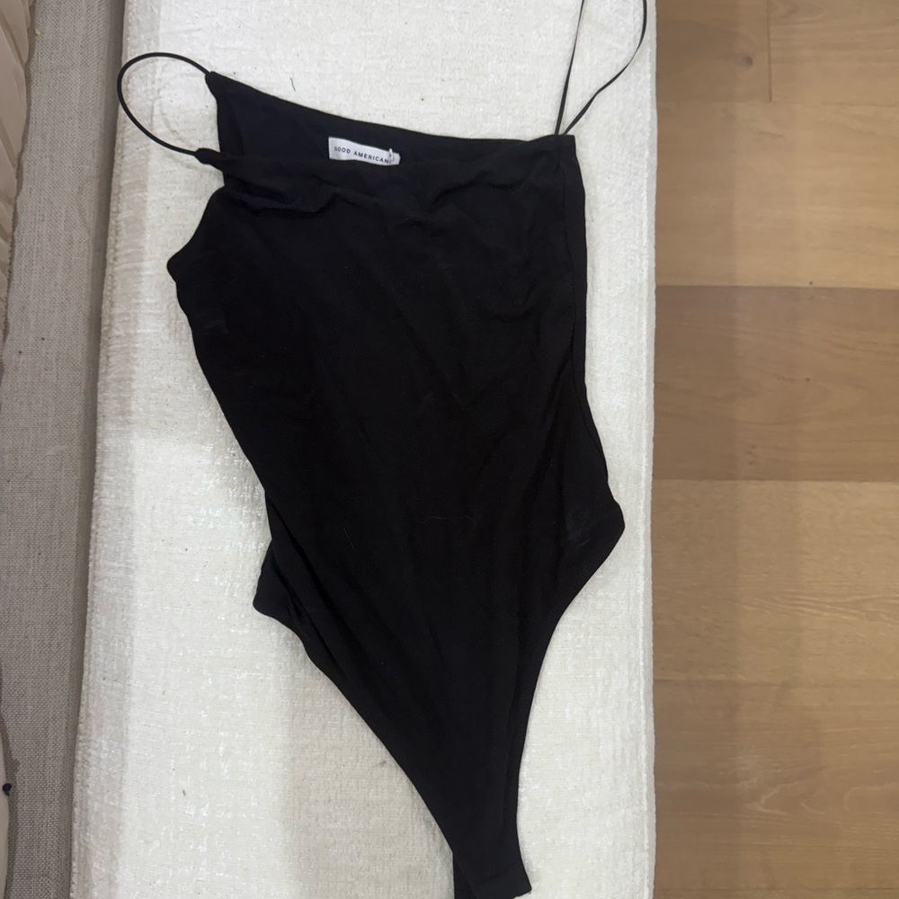 Good American Elegant Black Bodysuit